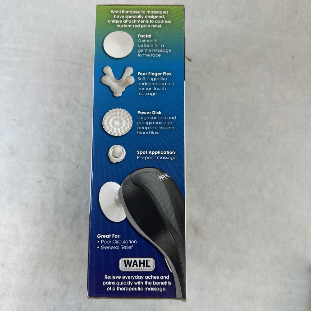 Wahl Powerful Therapeutic All Body 2-Speed Hand-Held Massager with 3 Attachments